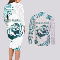 New Zealand Aotearoa Hari Ra Mama Couples Matching Long Sleeve Bodycon Dress and Long Sleeve Button Shirt A Mother's Love Is Like No Otter