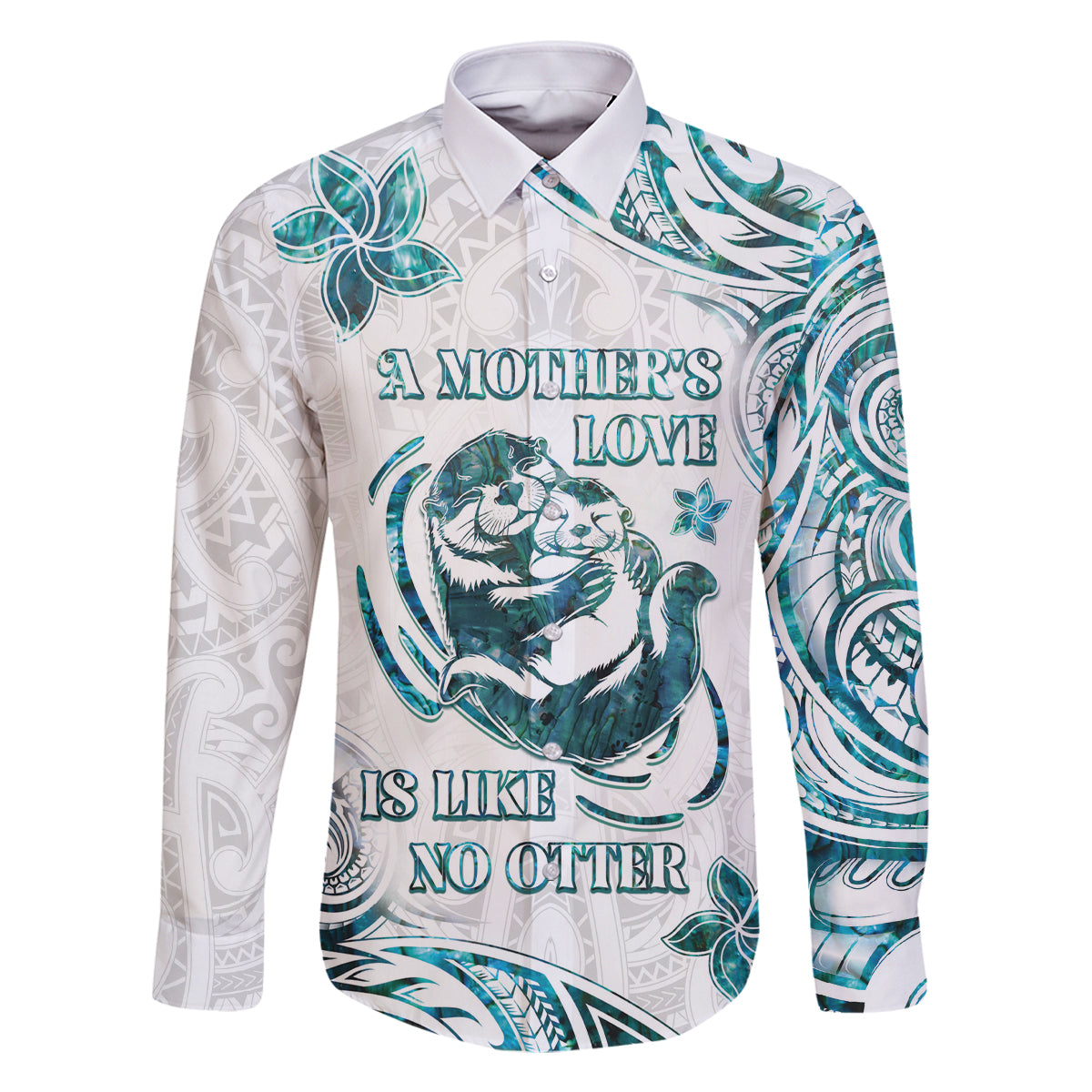 New Zealand Aotearoa Hari Ra Mama Family Matching Off Shoulder Short Dress and Hawaiian Shirt A Mother's Love Is Like No Otter