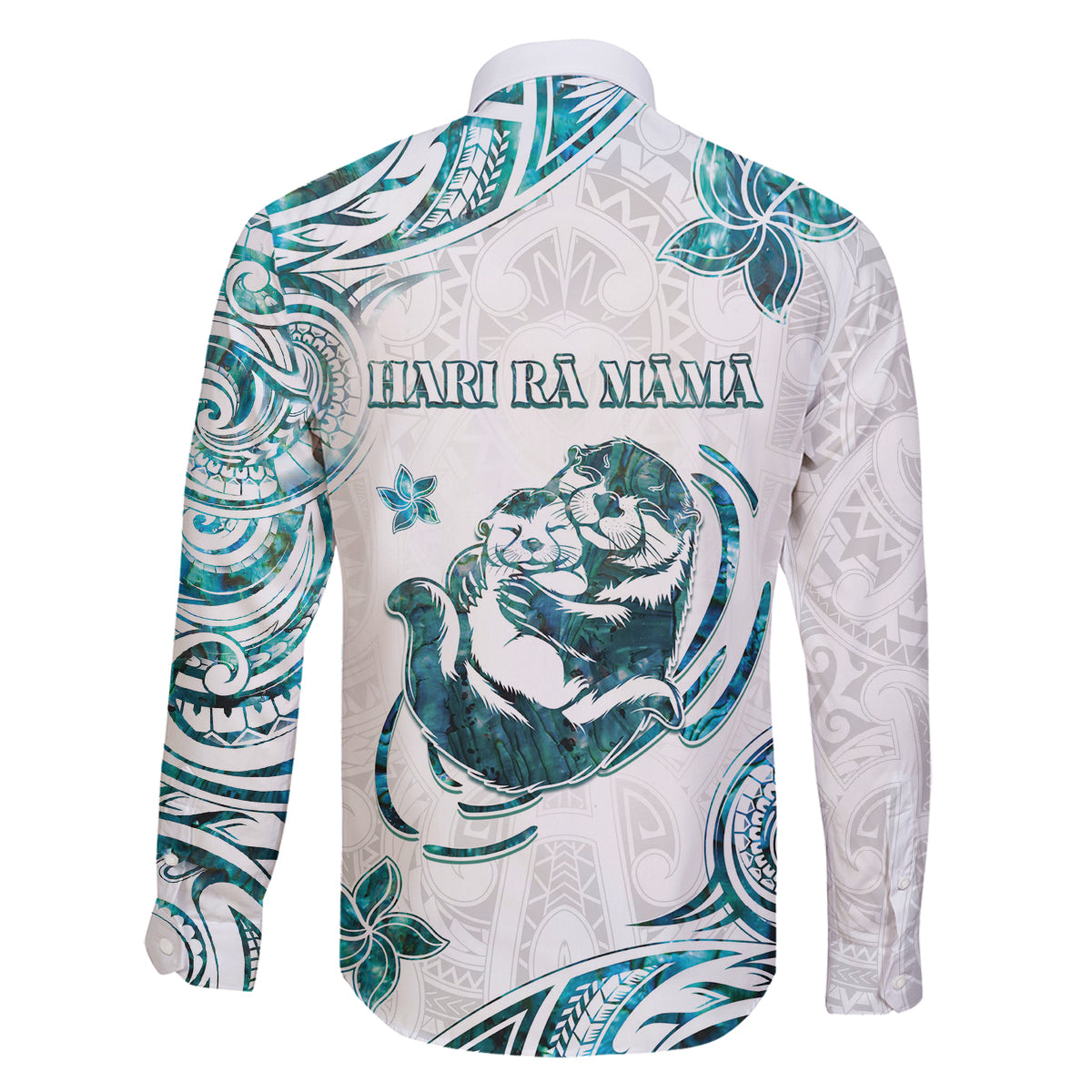 New Zealand Aotearoa Hari Ra Mama Family Matching Off Shoulder Short Dress and Hawaiian Shirt A Mother's Love Is Like No Otter
