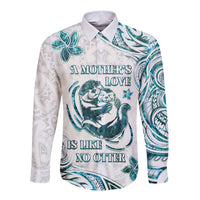 New Zealand Aotearoa Hari Ra Mama Long Sleeve Button Shirt A Mother's Love Is Like No Otter LT05 Unisex White - Polynesian Pride