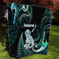 New Zealand Maori Taniwha Quilt Silver Fern Paua Shell Version LT05 - Polynesian Pride
