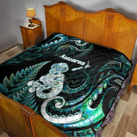 New Zealand Maori Taniwha Quilt Silver Fern Paua Shell Version LT05 - Polynesian Pride
