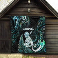 New Zealand Maori Taniwha Quilt Silver Fern Paua Shell Version LT05 - Polynesian Pride