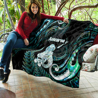 New Zealand Maori Taniwha Quilt Silver Fern Paua Shell Version LT05 - Polynesian Pride