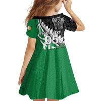 New Zealand And Ireland Rugby Custom Family Matching Tank Maxi Dress and Hawaiian Shirt Silver Fern With Celtic Cross