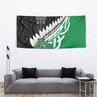 New Zealand And Ireland Rugby Tapestry Silver Fern With Celtic Cross