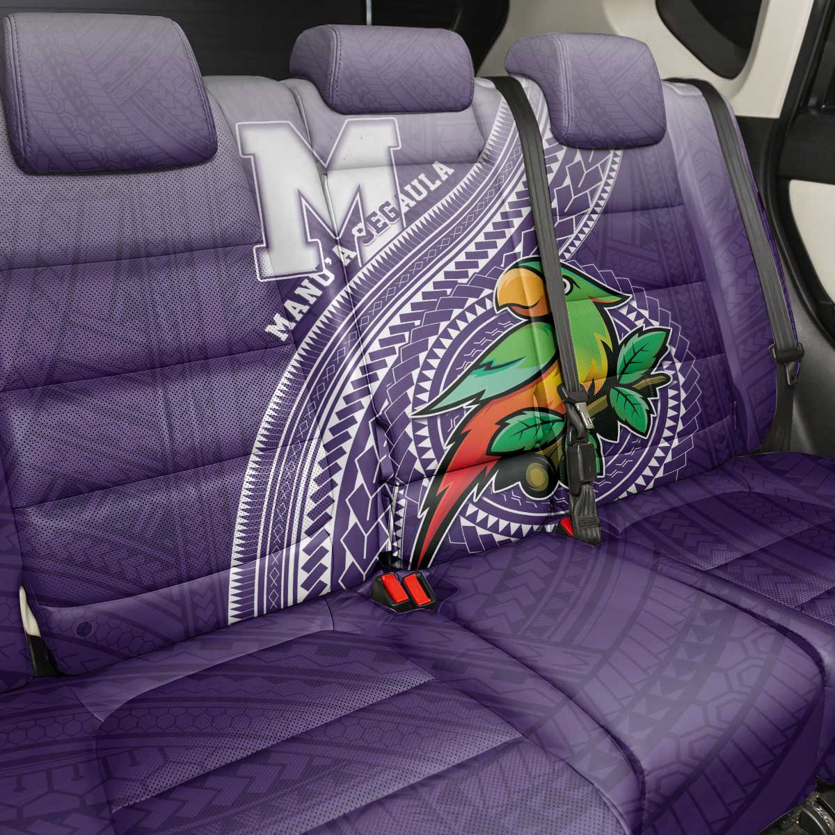 Manua High School Back Car Seat Cover Polynesian Tribal Pattern