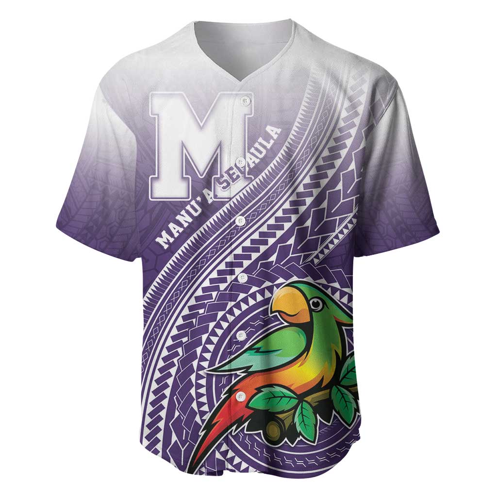 Personalized Manua High School Baseball Jersey Polynesian Tribal Pattern
