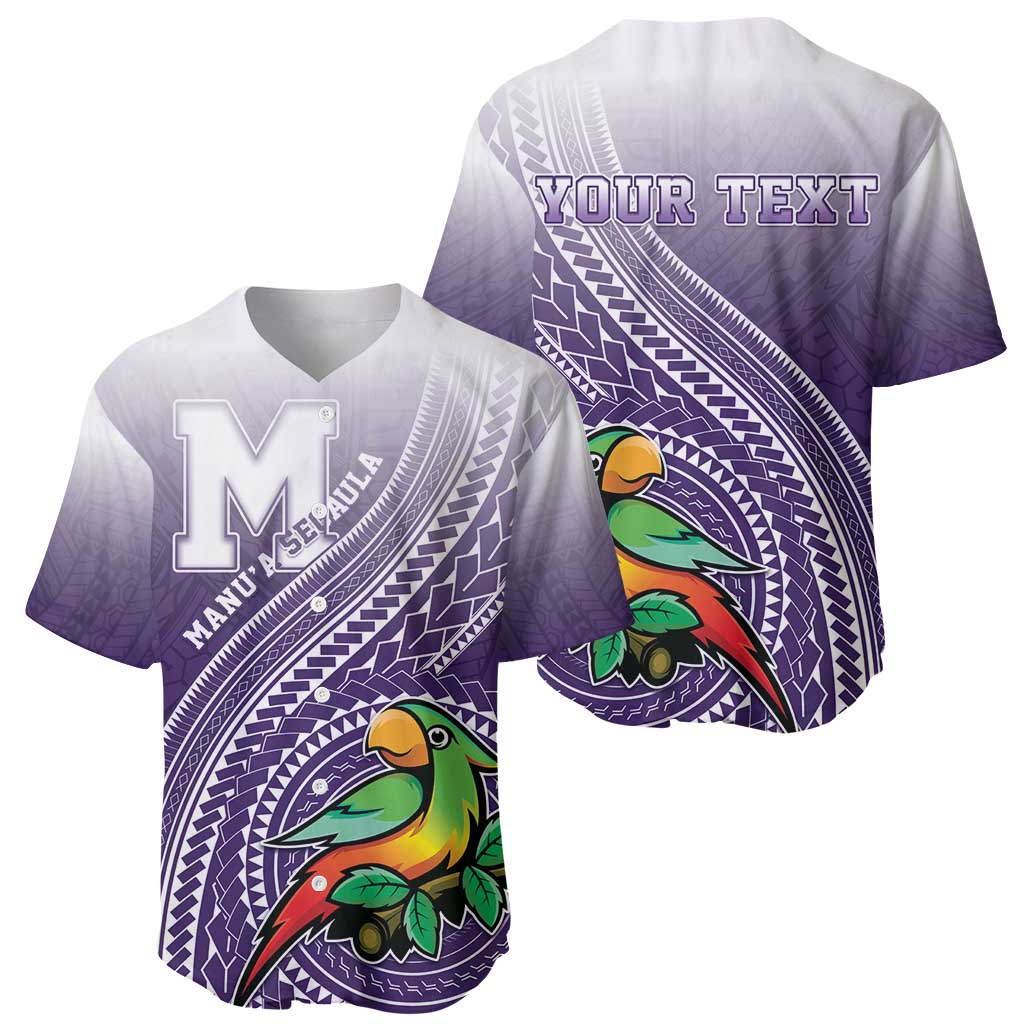 Personalized Manua High School Baseball Jersey Polynesian Tribal Pattern