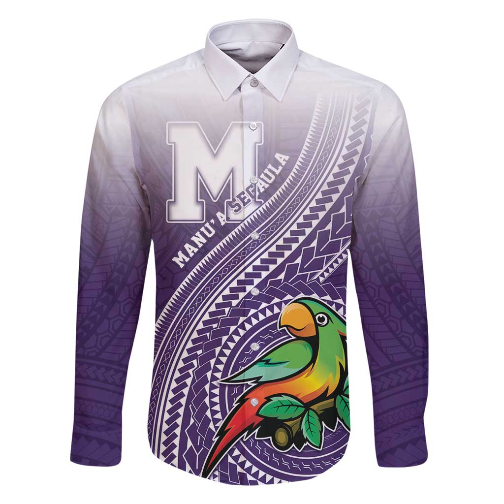 Personalized Manua High School Family Matching Mermaid Dress and Hawaiian Shirt Polynesian Tribal Pattern