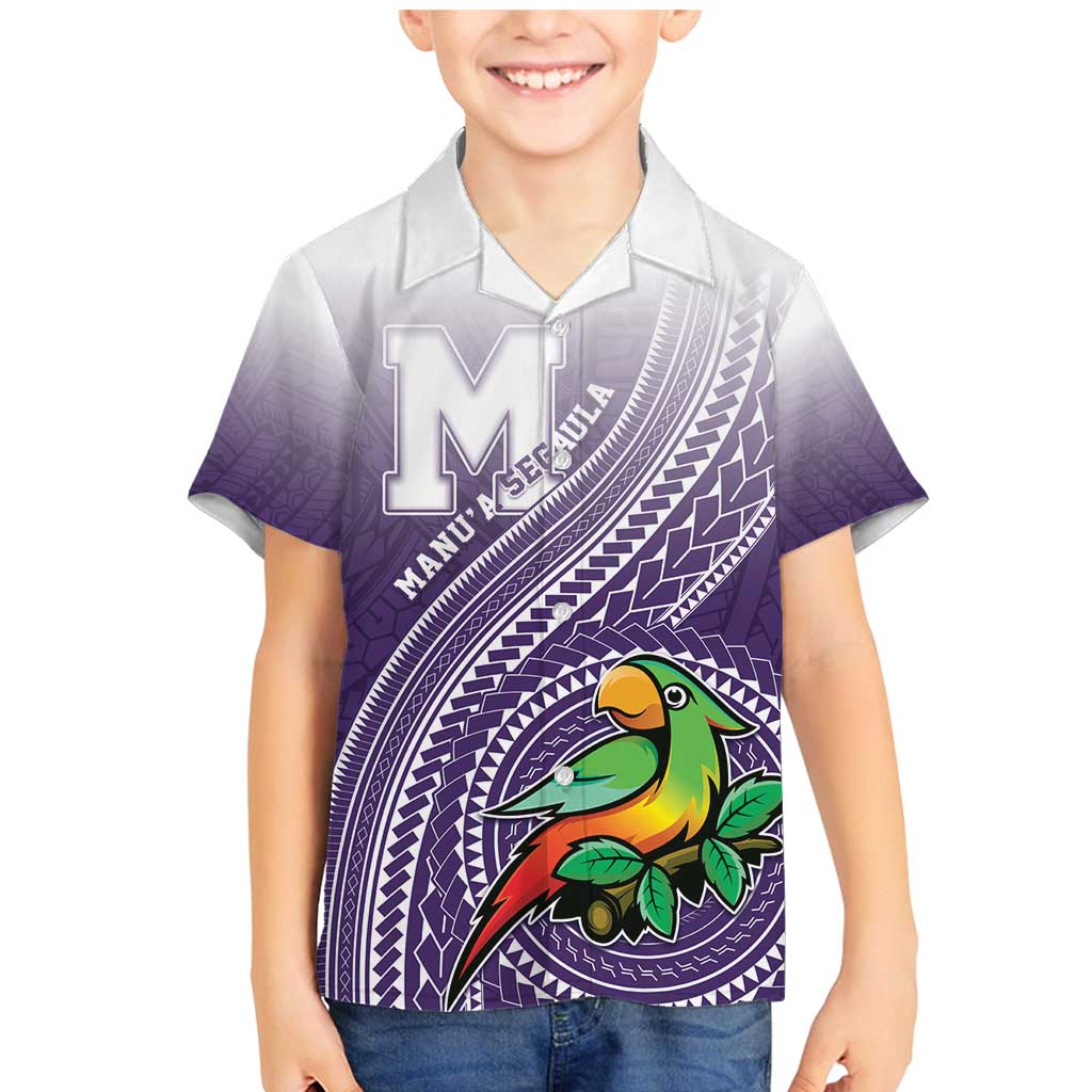 Personalized Manua High School Family Matching Mermaid Dress and Hawaiian Shirt Polynesian Tribal Pattern