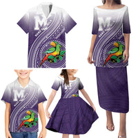 Personalized Manua High School Family Matching Puletasi and Hawaiian Shirt Polynesian Tribal Pattern