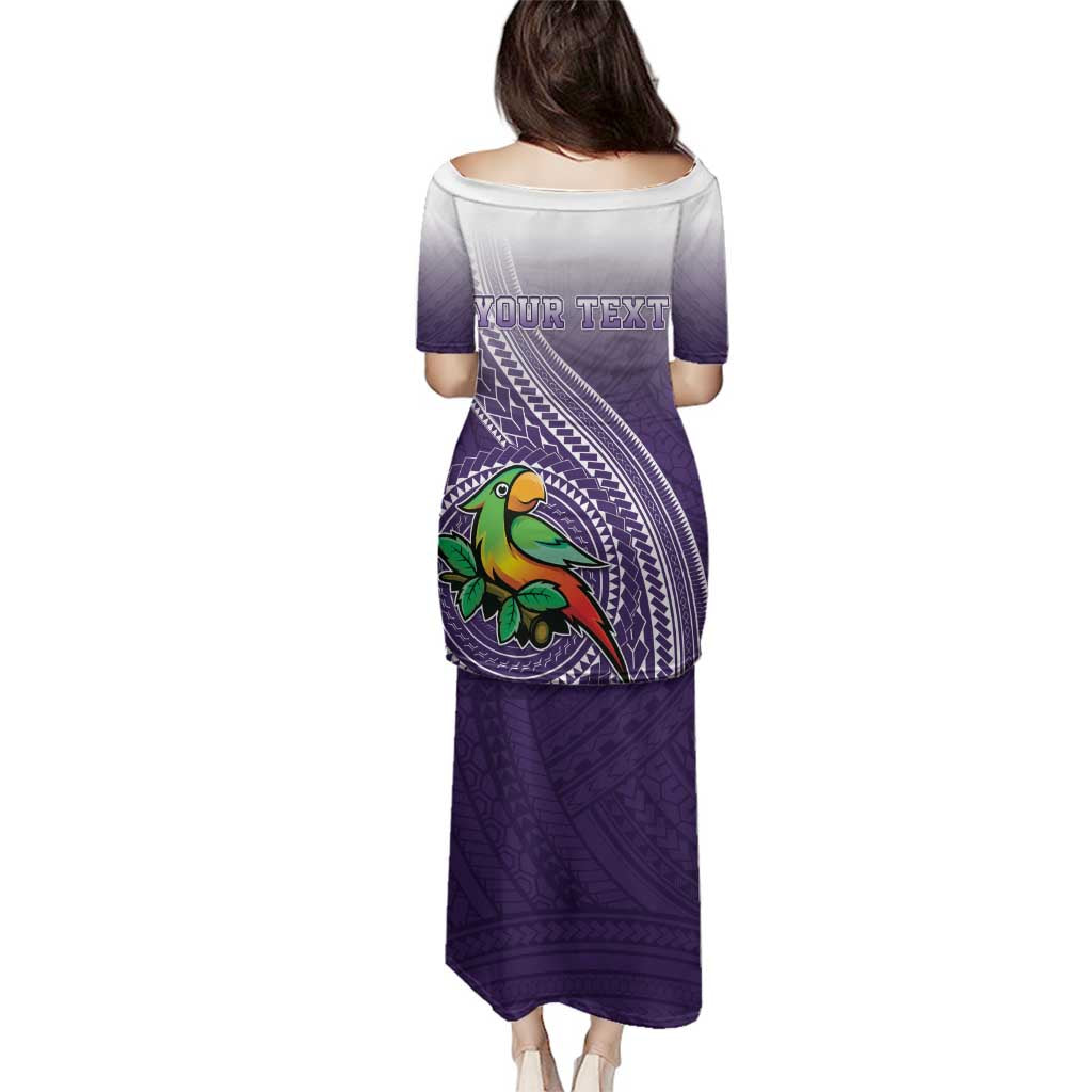 Personalized Manua High School Family Matching Puletasi and Hawaiian Shirt Polynesian Tribal Pattern