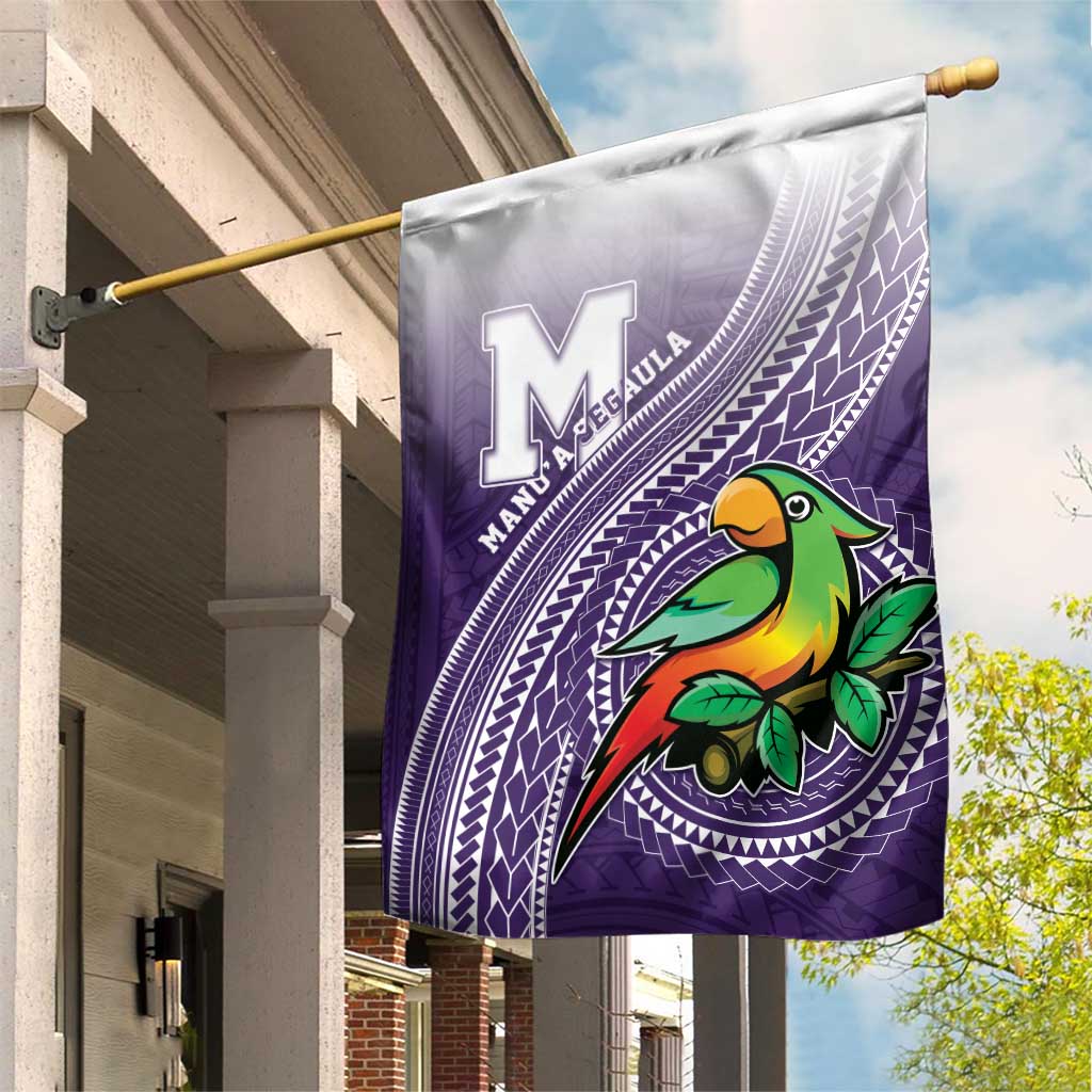 Manua High School Garden Flag Polynesian Tribal Pattern
