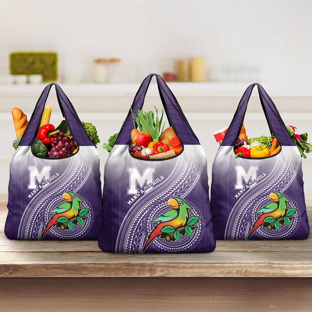 Manua High School Grocery Bag Polynesian Tribal Pattern