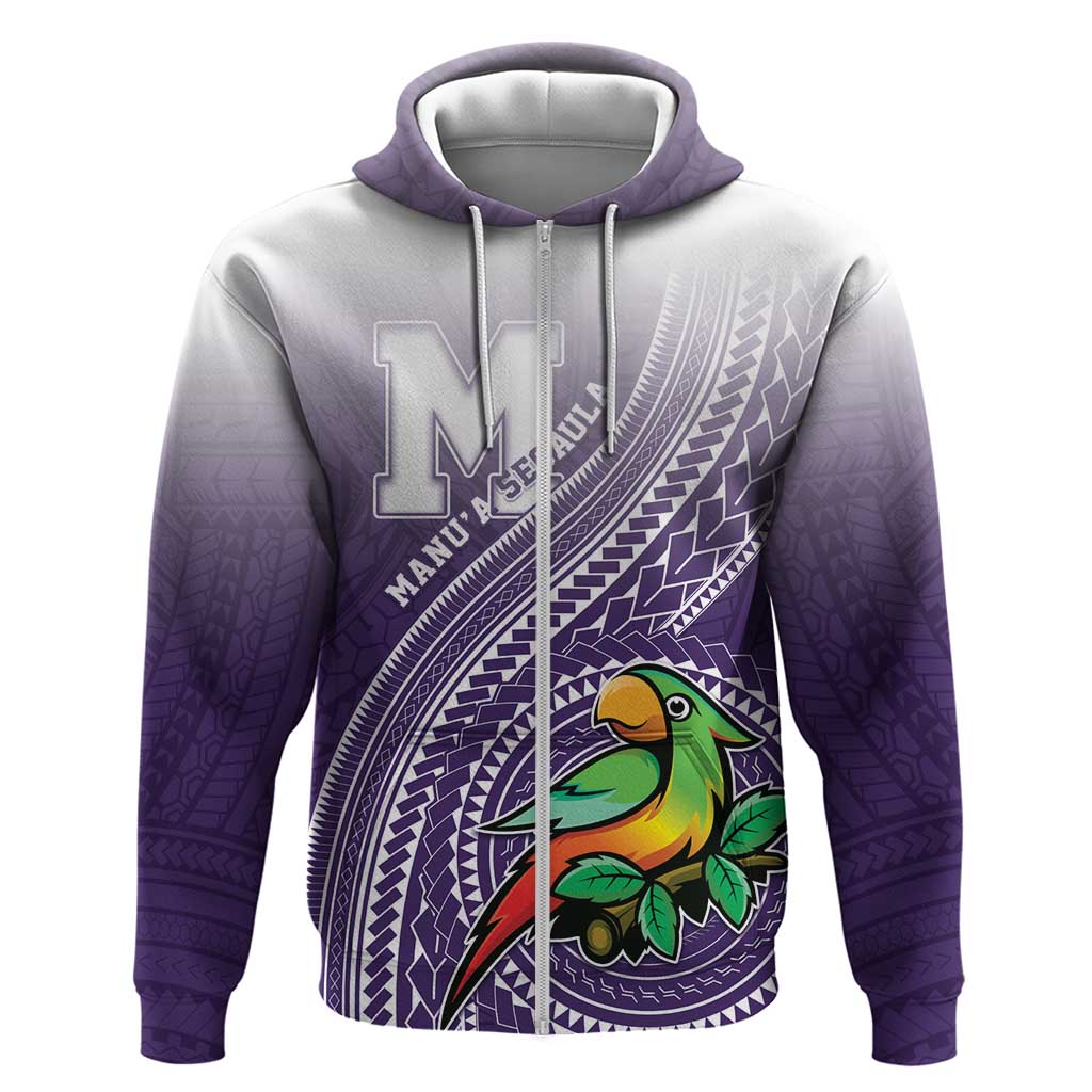 Personalized Manua High School Hoodie Polynesian Tribal Pattern