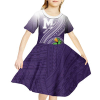 Personalized Manua High School Kid Short Sleeve Dress Polynesian Tribal Pattern LT05 - Polynesian Pride