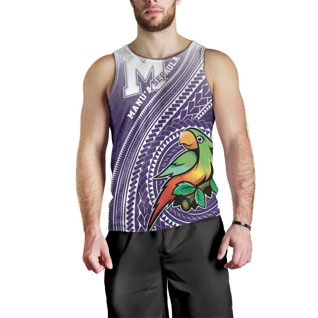 Personalized Manua High School Men Tank Top Polynesian Tribal Pattern