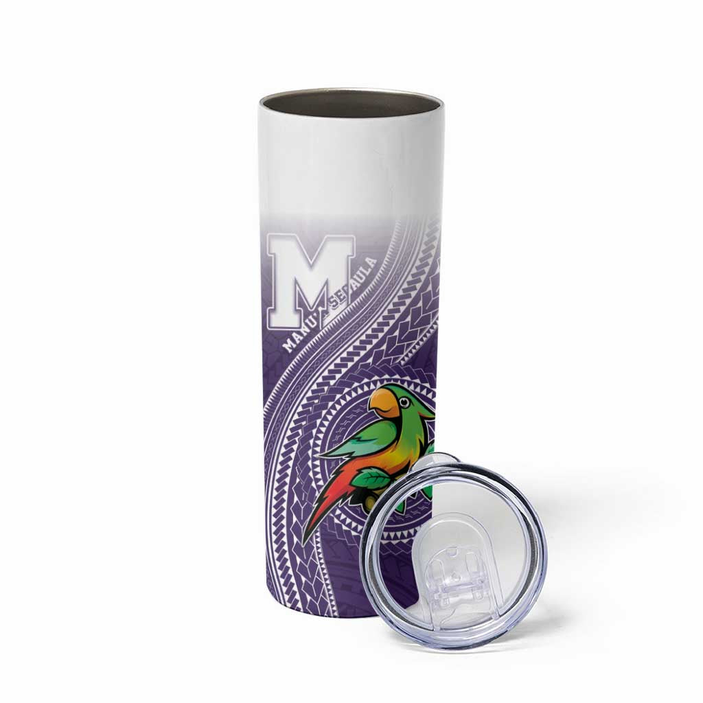 Personalized Manua High School Skinny Tumbler Polynesian Tribal Pattern