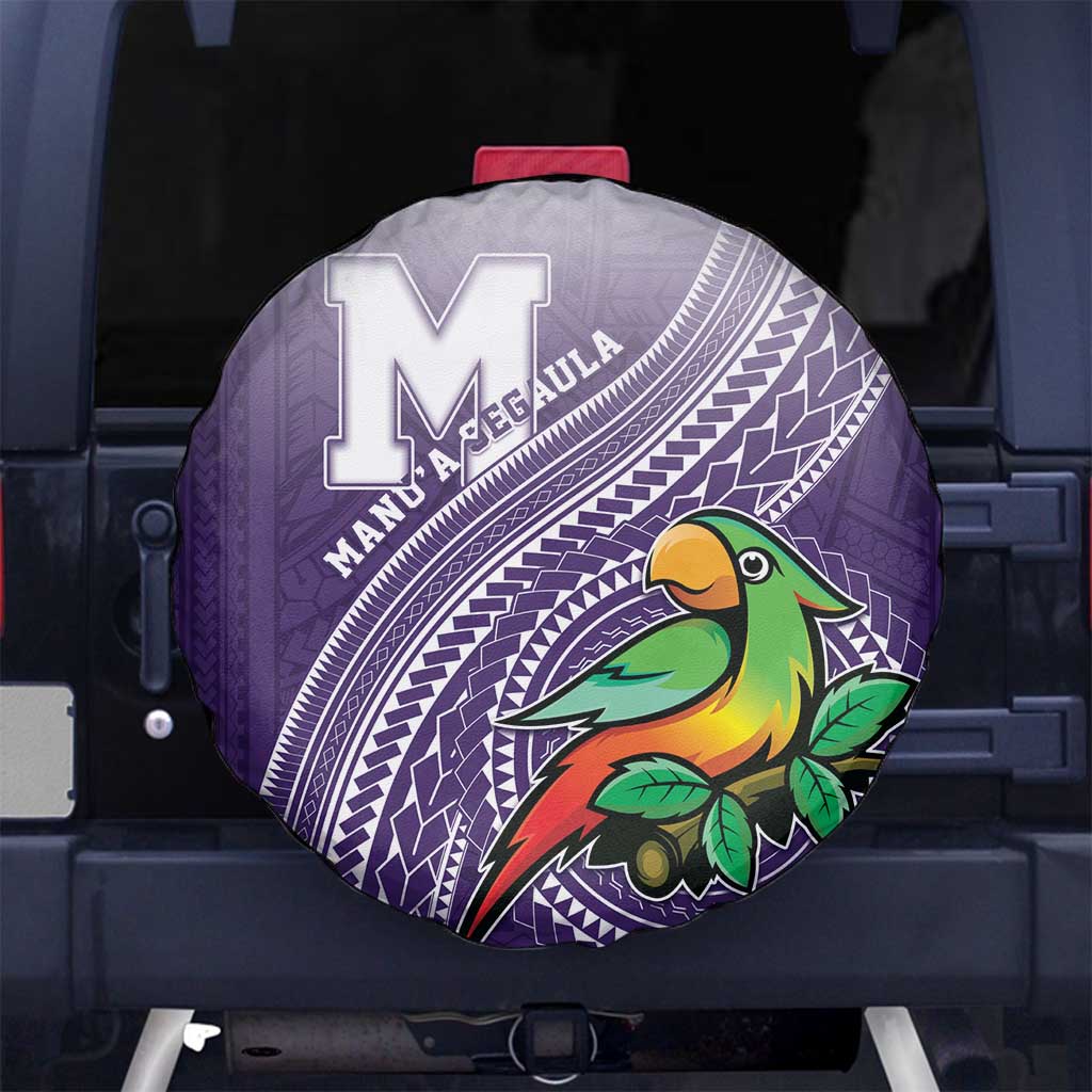Manua High School Spare Tire Cover Polynesian Tribal Pattern