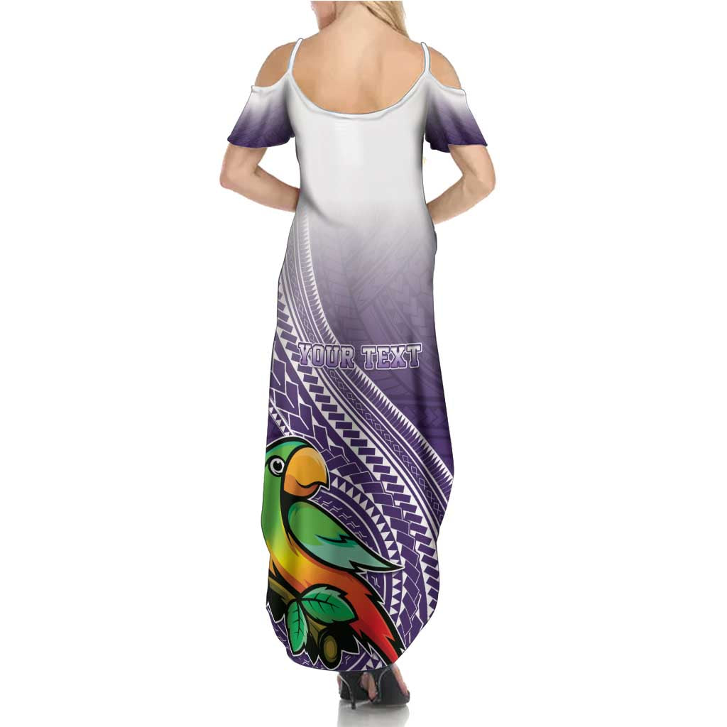 Personalized Manua High School Summer Maxi Dress Polynesian Tribal Pattern LT05 - Polynesian Pride