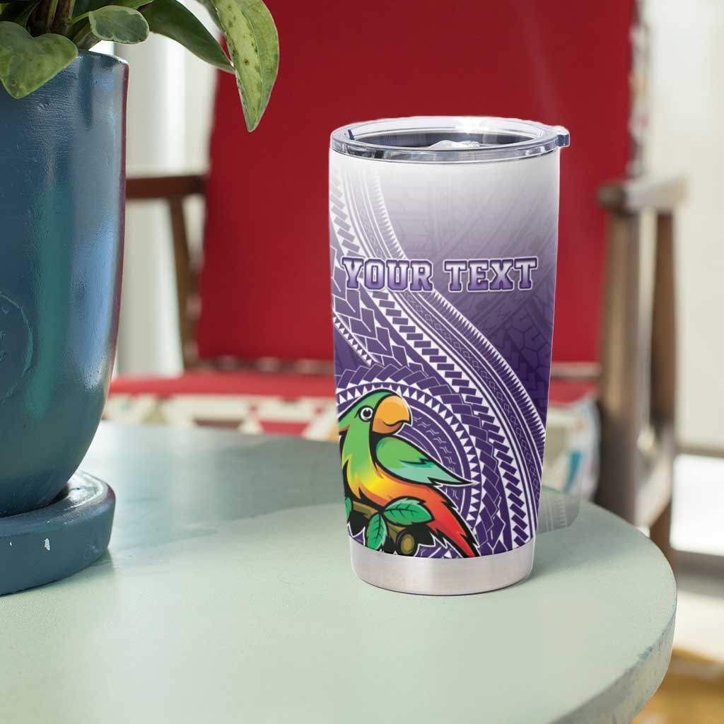 Personalized Manua High School Tumbler Cup Polynesian Tribal Pattern