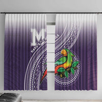 Manua High School Window Curtain Polynesian Tribal Pattern