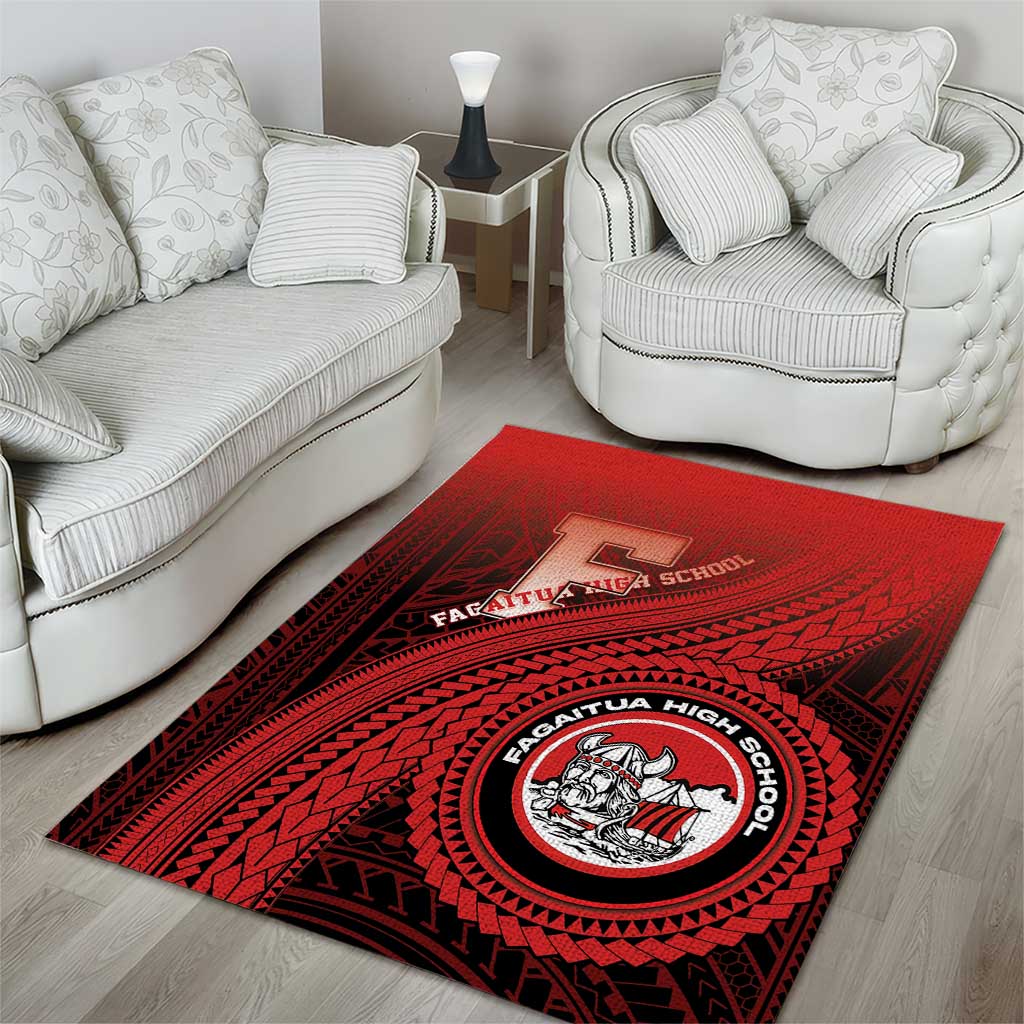 Fagaitua High School Area Rug Polynesian Tribal Pattern