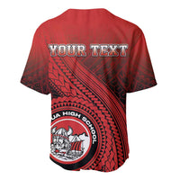 Personalized Fagaitua High School Baseball Jersey Polynesian Tribal Pattern