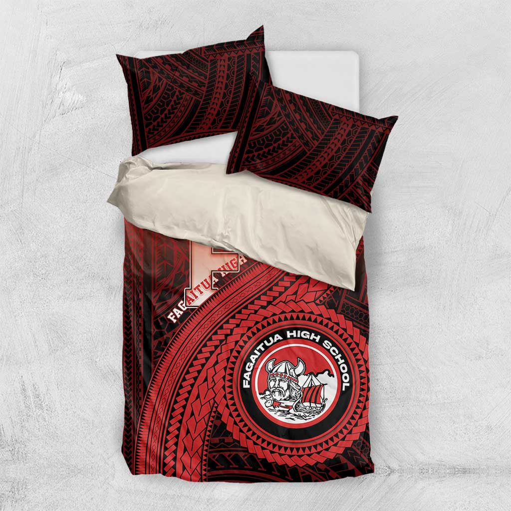 Fagaitua High School Bedding Set Polynesian Tribal Pattern