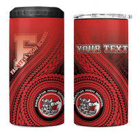 Personalized Fagaitua High School 4 in 1 Can Cooler Tumbler Polynesian Tribal Pattern