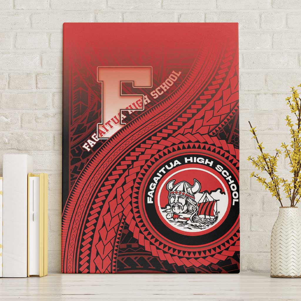 Fagaitua High School Canvas Wall Art Polynesian Tribal Pattern