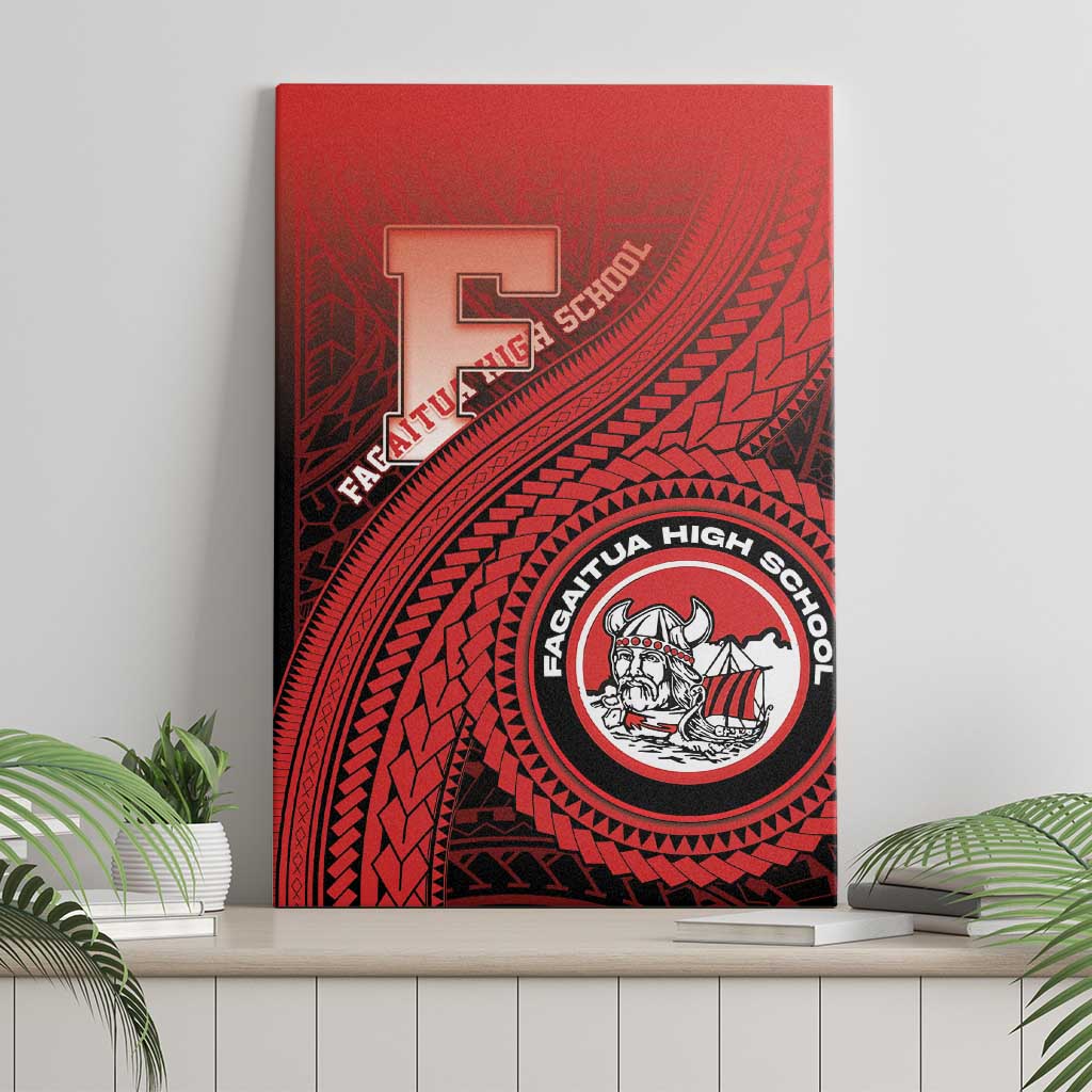 Fagaitua High School Canvas Wall Art Polynesian Tribal Pattern