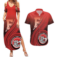 Personalized Fagaitua High School Couples Matching Summer Maxi Dress and Hawaiian Shirt Polynesian Tribal Pattern
