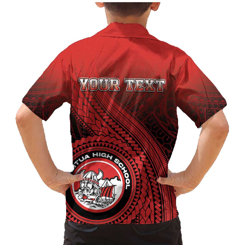 Personalized Fagaitua High School Family Matching Mermaid Dress and Hawaiian Shirt Polynesian Tribal Pattern