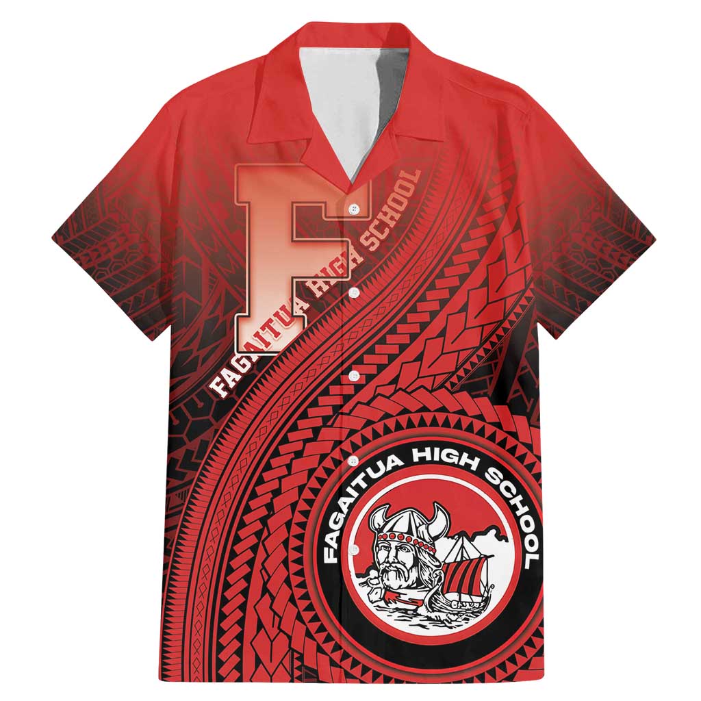 Personalized Fagaitua High School Family Matching Mermaid Dress and Hawaiian Shirt Polynesian Tribal Pattern