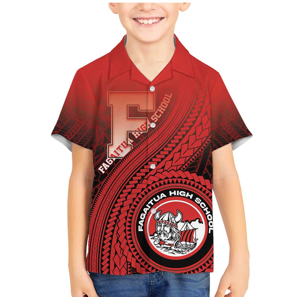 Personalized Fagaitua High School Family Matching Mermaid Dress and Hawaiian Shirt Polynesian Tribal Pattern