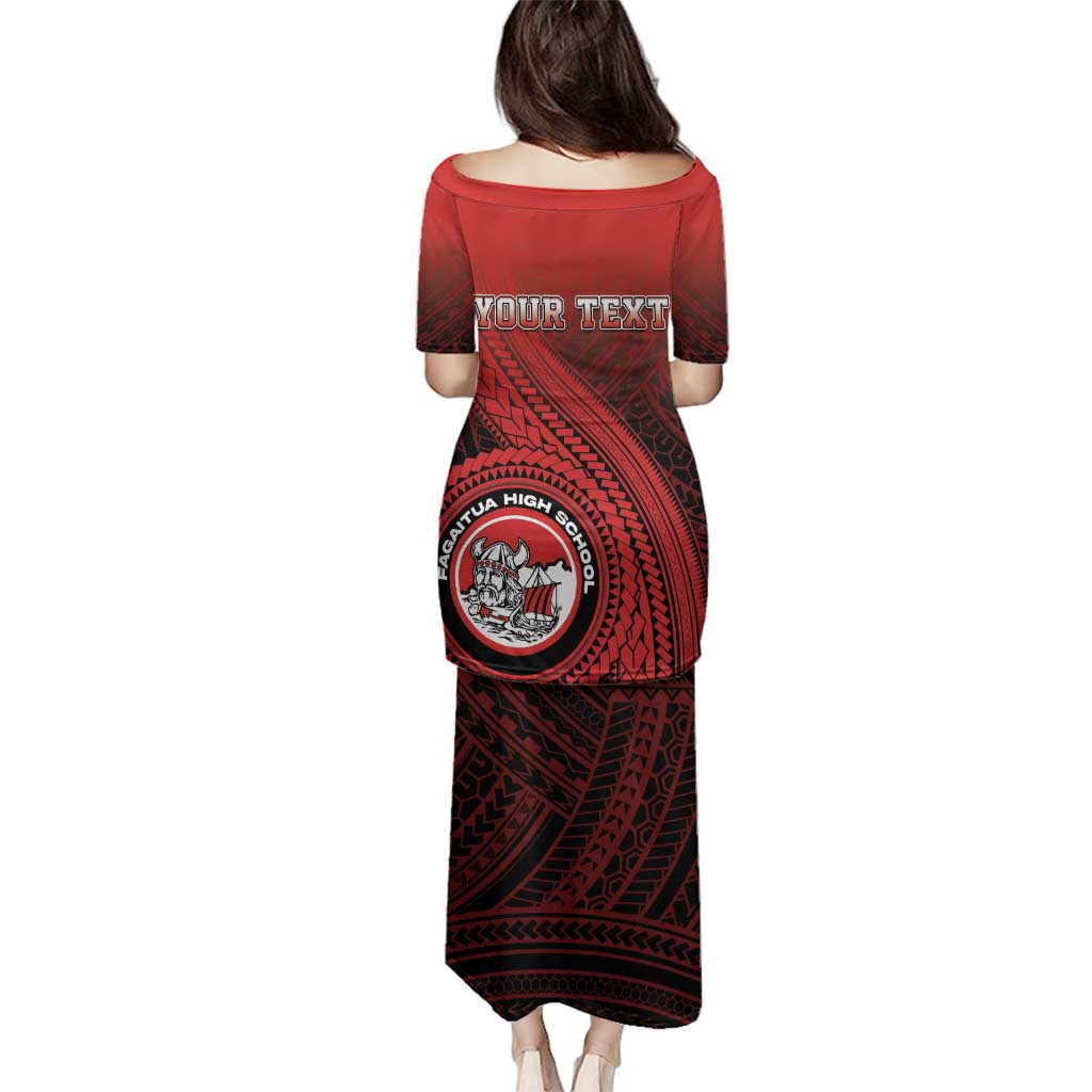 Personalized Fagaitua High School Family Matching Puletasi and Hawaiian Shirt Polynesian Tribal Pattern