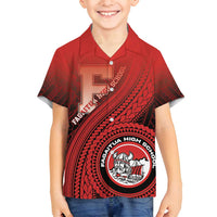 Personalized Fagaitua High School Family Matching Puletasi and Hawaiian Shirt Polynesian Tribal Pattern