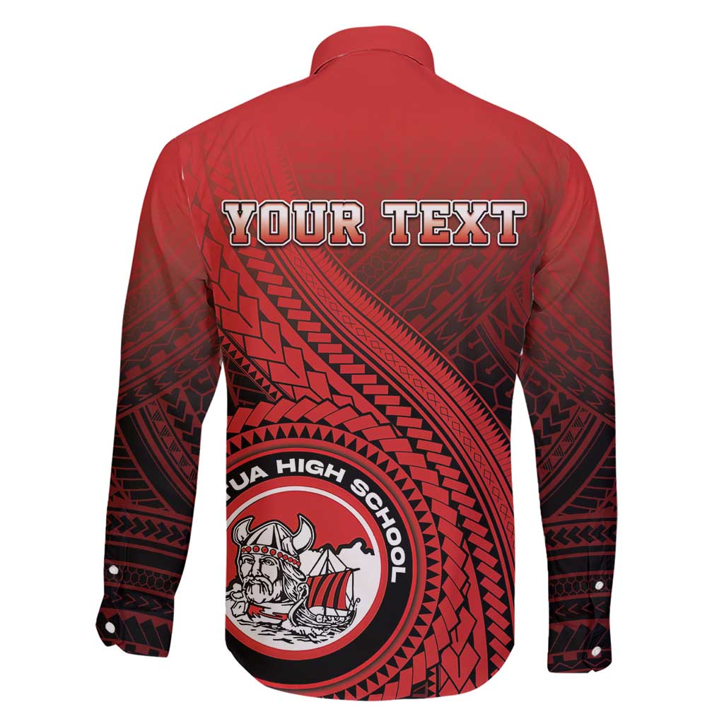 Personalized Fagaitua High School Family Matching Short Sleeve Bodycon Dress and Hawaiian Shirt Polynesian Tribal Pattern