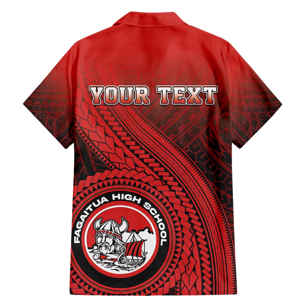 Personalized Fagaitua High School Family Matching Summer Maxi Dress and Hawaiian Shirt Polynesian Tribal Pattern