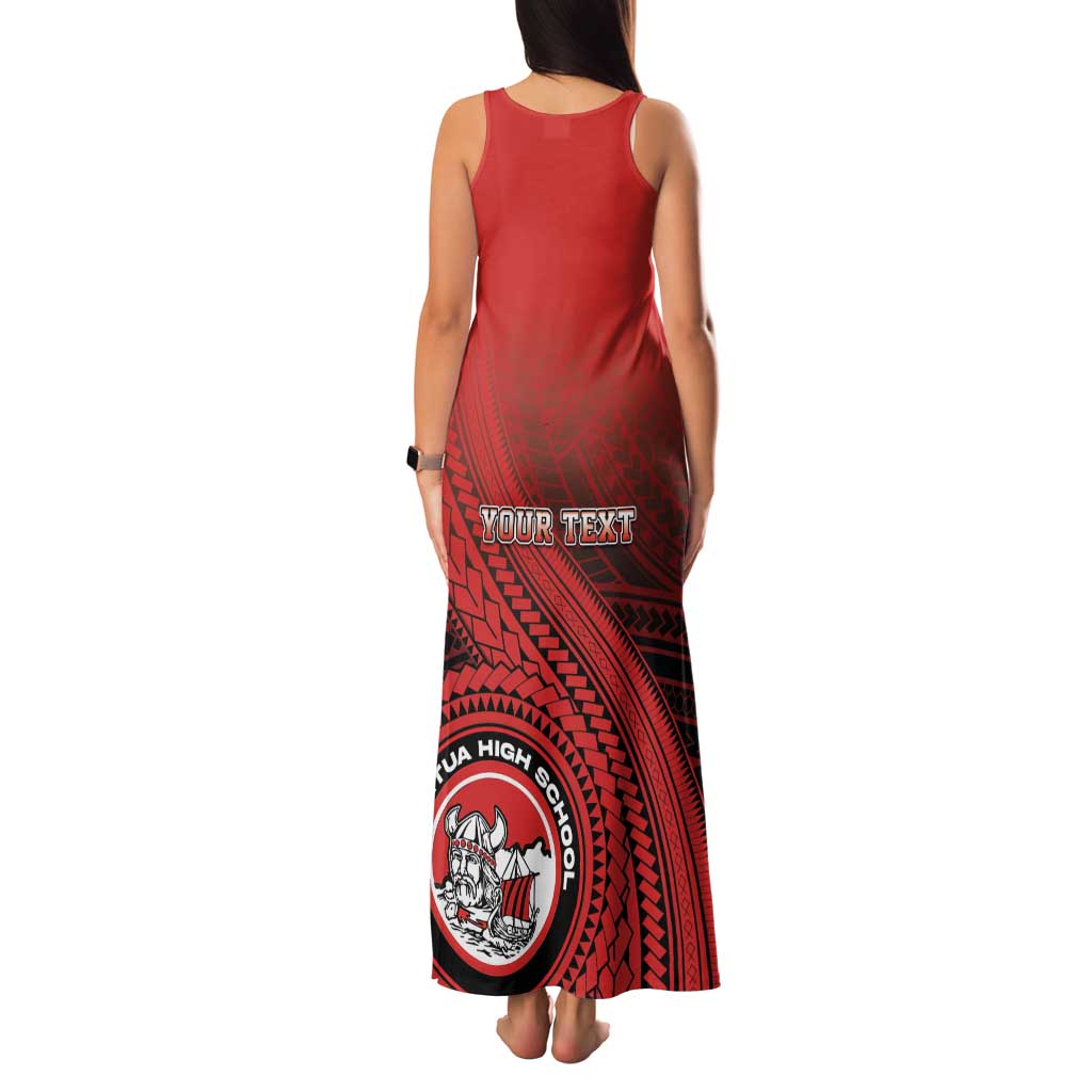 Personalized Fagaitua High School Family Matching Tank Maxi Dress and Hawaiian Shirt Polynesian Tribal Pattern