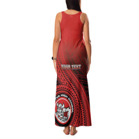 Personalized Fagaitua High School Family Matching Tank Maxi Dress and Hawaiian Shirt Polynesian Tribal Pattern