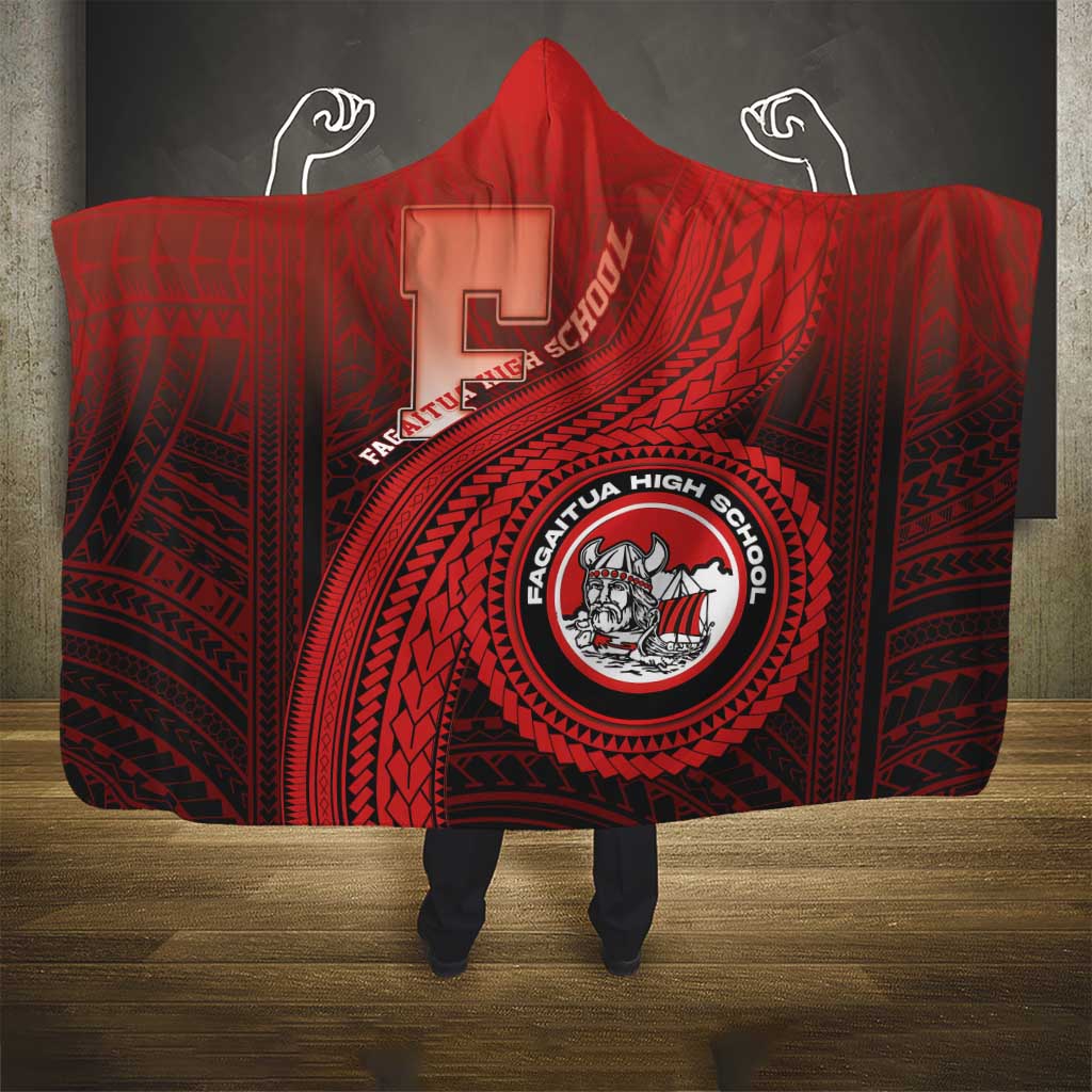 Fagaitua High School Hooded Blanket Polynesian Tribal Pattern LT05 - Polynesian Pride