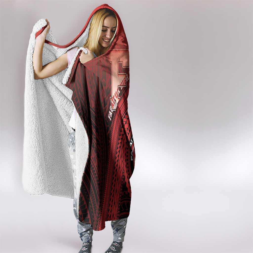 Fagaitua High School Hooded Blanket Polynesian Tribal Pattern LT05 - Polynesian Pride