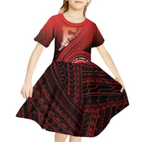 Personalized Fagaitua High School Kid Short Sleeve Dress Polynesian Tribal Pattern LT05 - Polynesian Pride