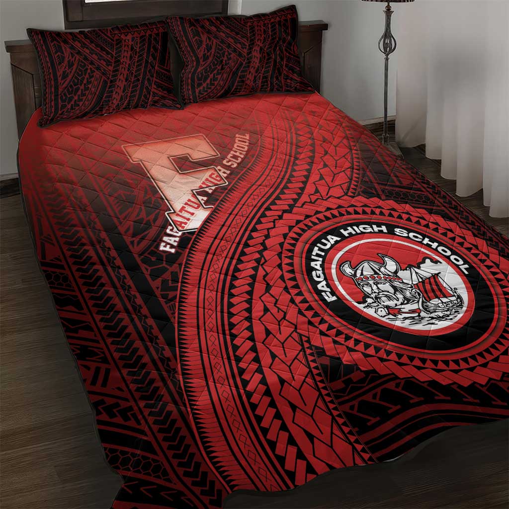 Fagaitua High School Quilt Bed Set Polynesian Tribal Pattern