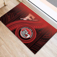 Fagaitua High School Rubber Doormat Polynesian Tribal Pattern