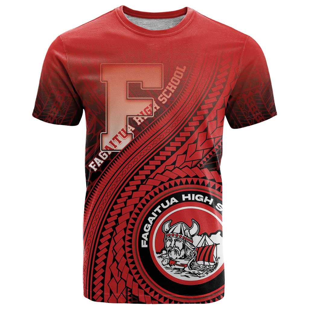 Personalized Fagaitua High School T Shirt Polynesian Tribal Pattern