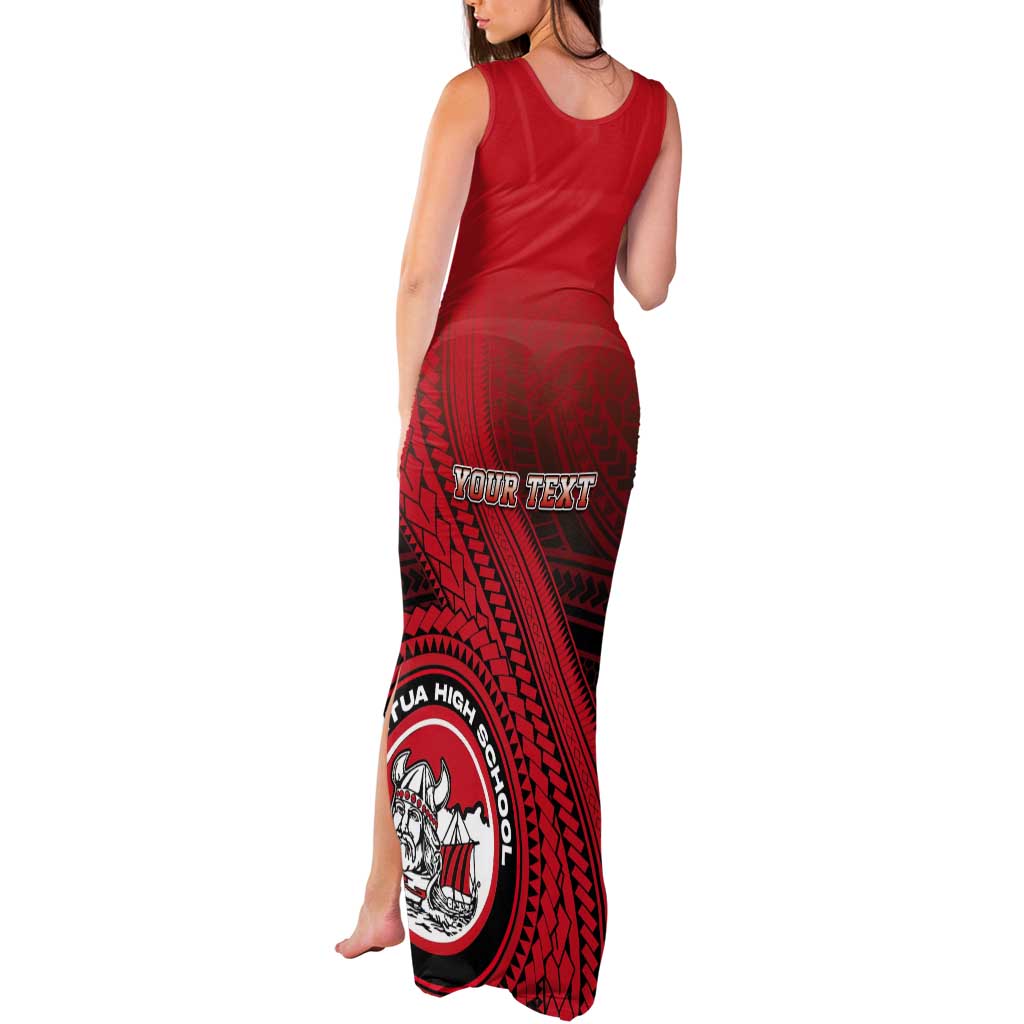 Personalized Fagaitua High School Tank Maxi Dress Polynesian Tribal Pattern